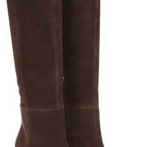 Coutgo Womens Knee High Boots Closed Pointed Toe Chunky Heel Tall Boots Side Zipper Fall Dress Boot Shoes